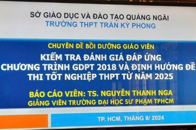 Tập huấn bồi dưỡng chuyên môn cho giáo viên về kiểm tra đánh giá theo chương trình GDPT 2018 và định hướng đề thi tốt nghiệp THPT từ 2025